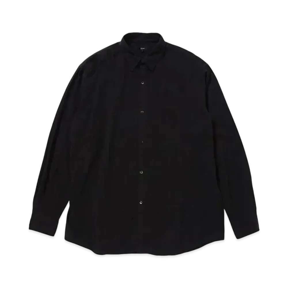 BEAMS Relaxed Fit Crazy Dobby Shirt "Black"