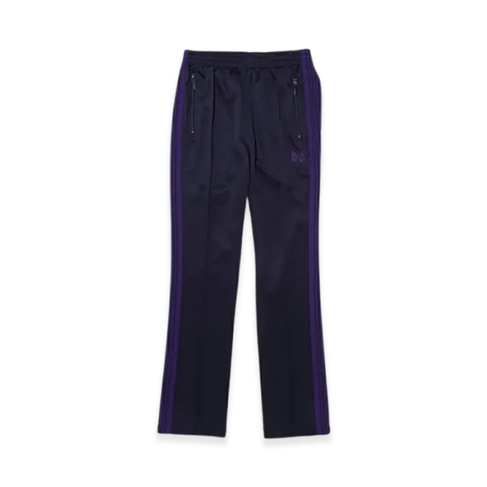 NEEDLES Narrow Track Pant - Poly Smooth "Navy/Purple"
