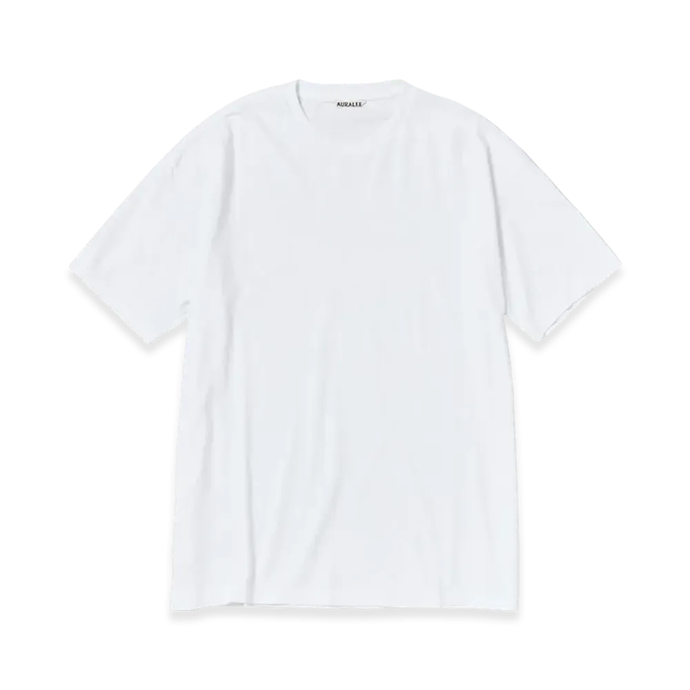 AURALEE Seamless Crew Neck Tee "White"