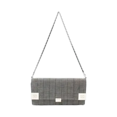 CHANEL Chocolate Bar Denim Shoulder Bag