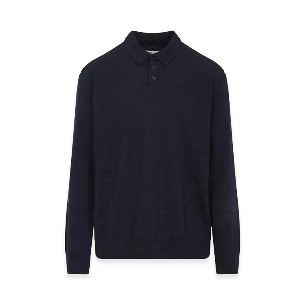 Maison Margiela Wool Polo "Dark Blue"