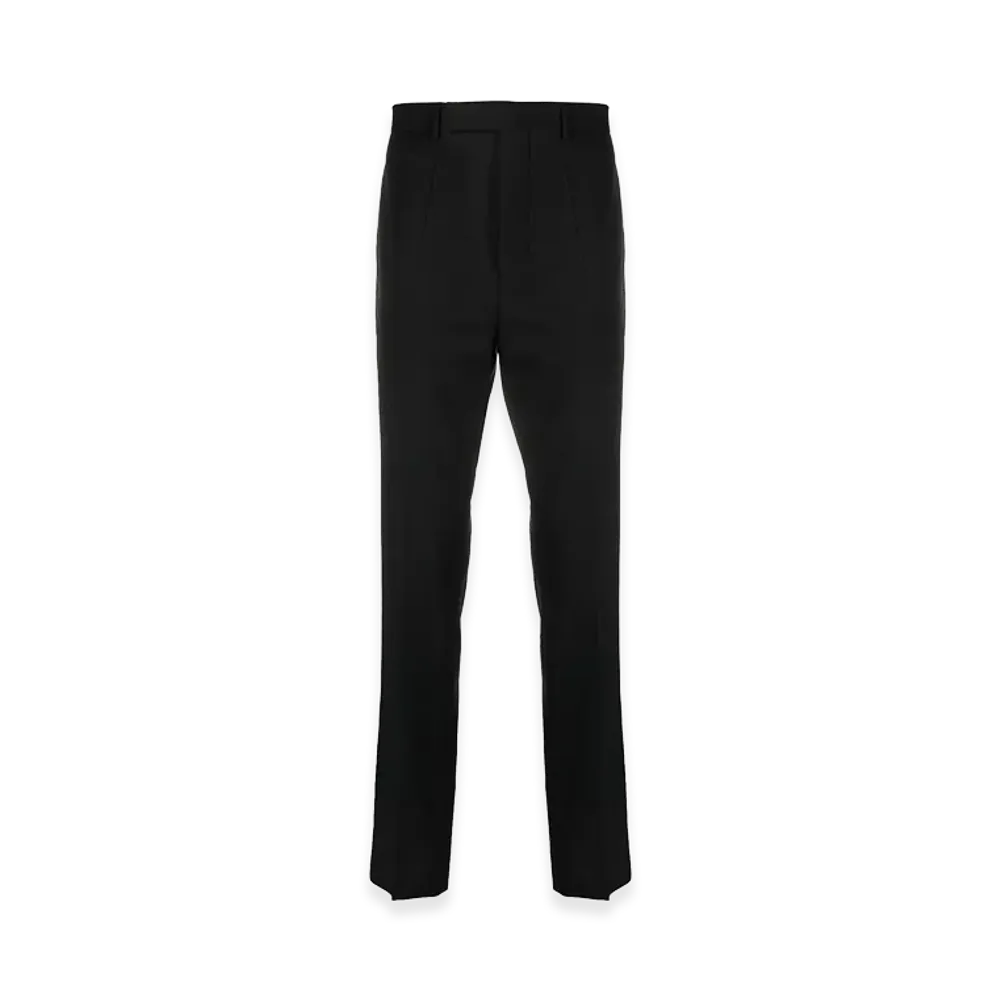 Rick Owens Off-Centre Tapered-Leg Trousers "Black"