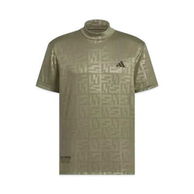 adidas BOS Logo Pattern Deboss Mockneck Short Sleeve Shirt "Olive Strata"