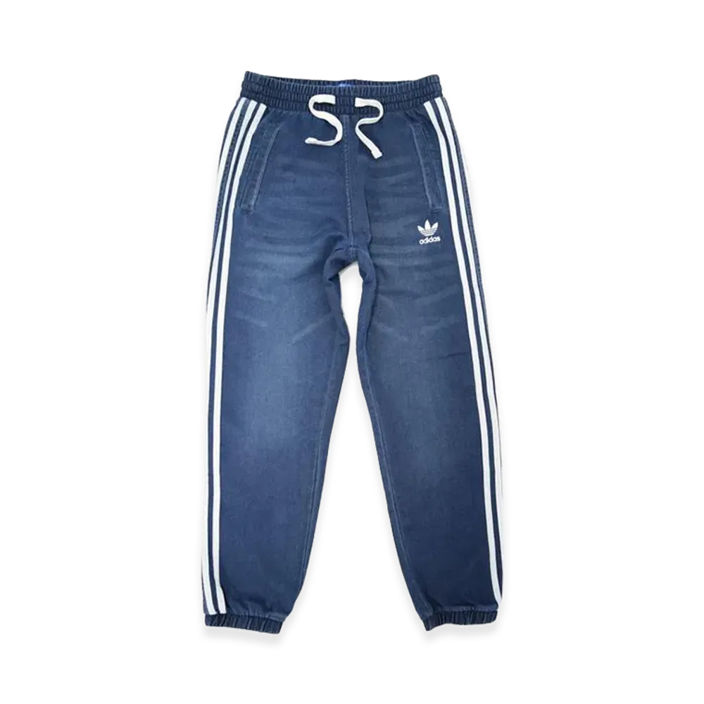 adidas French Terry Denim Slim Track Sweat Pants "Indigo"