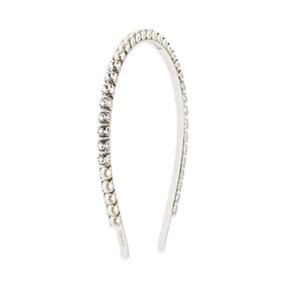 MIU MIU Headband With Crystals "Cream/Cristal"