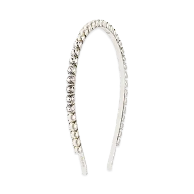 MIU MIU Headband With Crystals "Cream/Cristal"