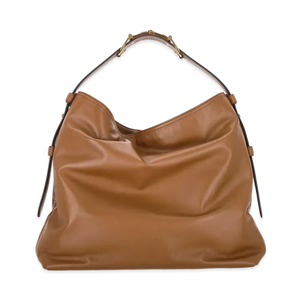 GUCCI Women's Leather Large Gucci Beatrix Shopping Bag "Brown"