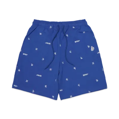 FR2 Full Pattern Logo Embroidery Sweat Short Pants "Blue"