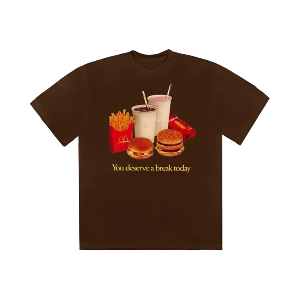Travis Scott Cactus Jack x McDonald's Deserve A Break T-Shirt "Brown"