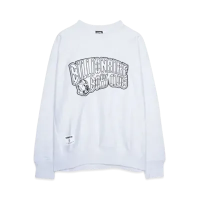 BILLIONAIRE BOYS CLUB APPLIQUE LOGO SWEATSHIRT ARCH LOGO "ASH GRAY"