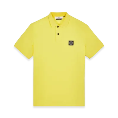 Stone Island 2SC17 Stretch Cotton Pique Polo Shirt - 23SS "Yellow"