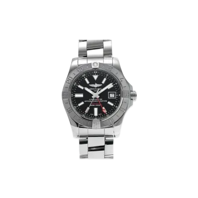 Breitling Avenger II GMT "Black/Stainless Steel"