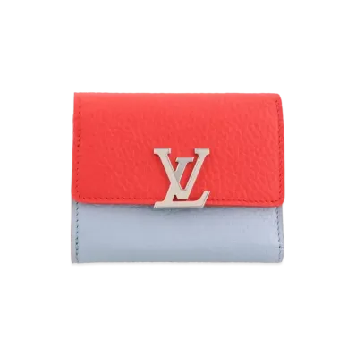 Louis Vuitton Capucines Wallet XS Taurillon Leather "Coral Blue Orump"
