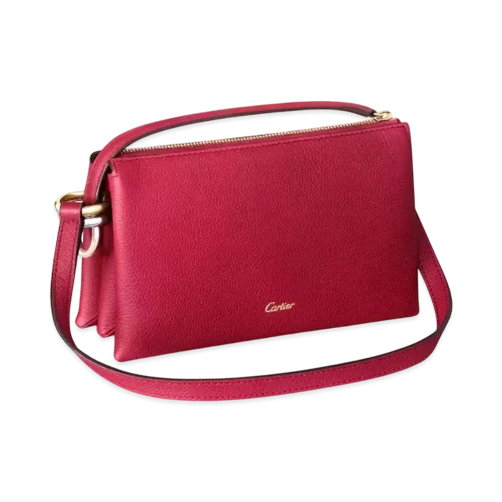 Cartier Mini Shoulder Bag, Trinity "Ruby Red/Gold/Palladium/Pink Gold"