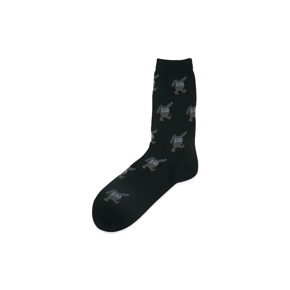 LAD MUSICIAN SOCKS LAD BEAR PAINTING "BLACK x GRAY"