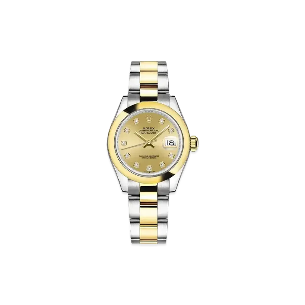 ROLEX Datejust 31 Oyster 31mm 10P Diamonds "Champagne/Oyster Steel/Yellow Gold"