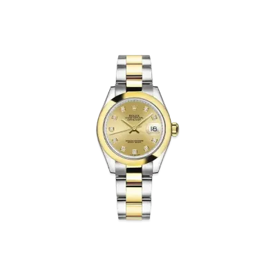ROLEX Datejust 31 Oyster 31mm 10P Diamonds "Champagne/Oyster Steel/Yellow Gold"