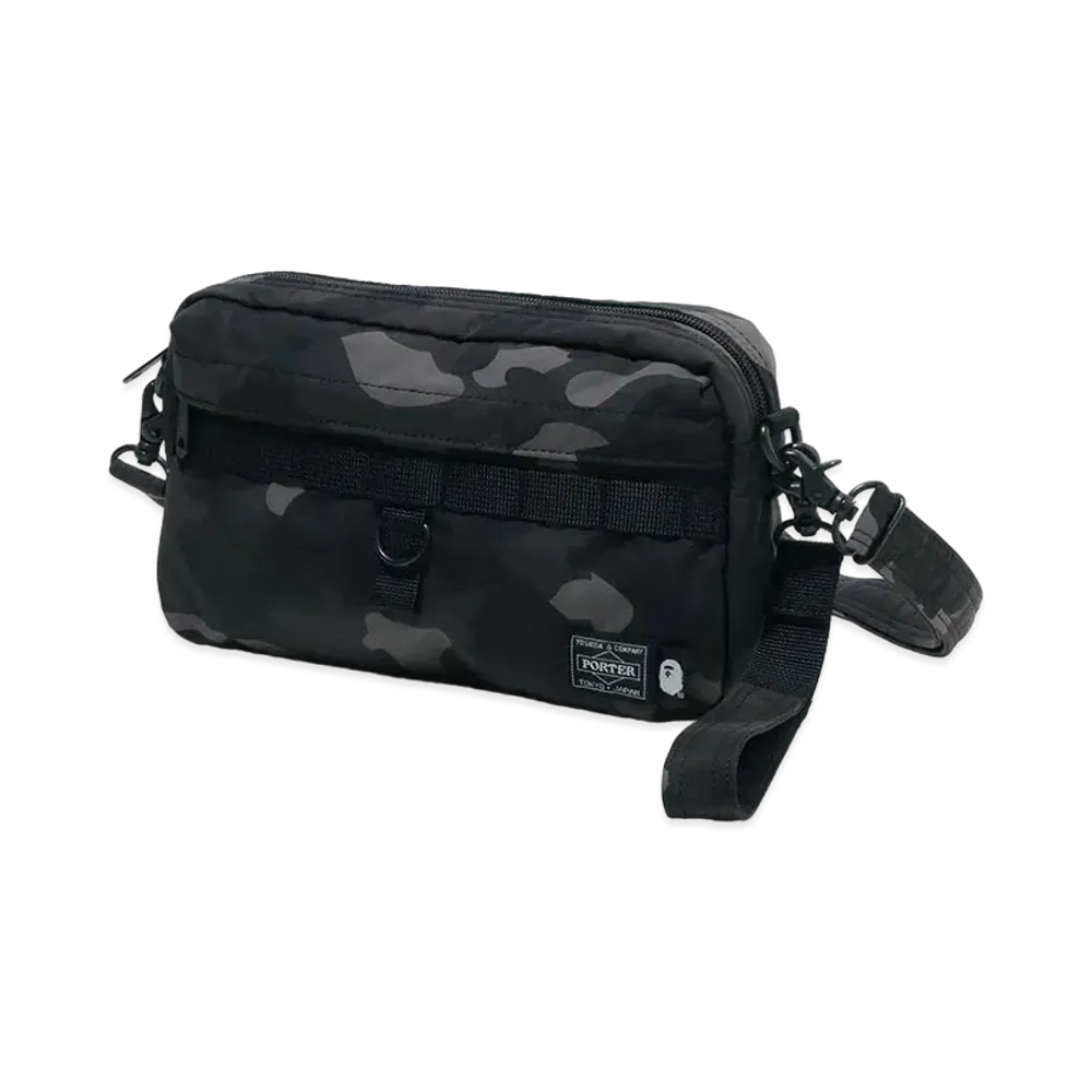 A BATHING APE x PORTER Color Camo Shoulder Bag "Black"
