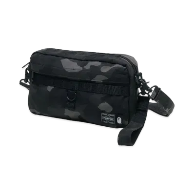 A BATHING APE x PORTER Color Camo Shoulder Bag "Black"