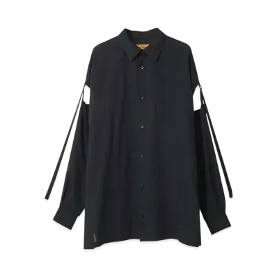 HYSTERIC GLAMOUR Shocking Bad Girl Slit Sleeve Shirt "Black"