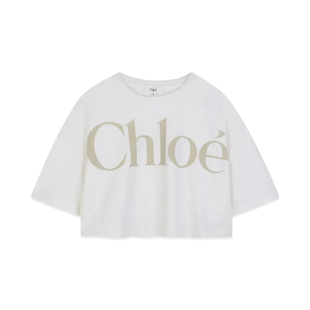 Chloe Kids Short Sleeves T-Shirt "White"
