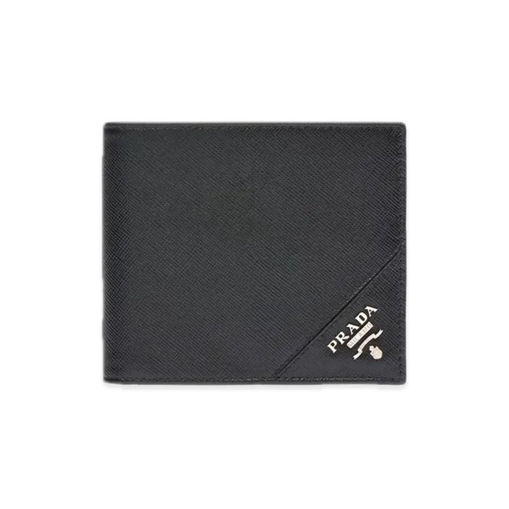 PRADA Saffiano Leather Wallet with Coin Purse "Black"