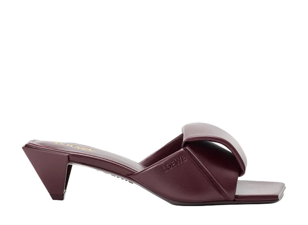 LOEWE Women's Origami Slide Lambskin "Dark Burgundy"