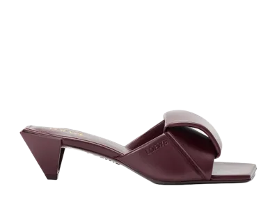 LOEWE Women's Origami Slide Lambskin "Dark Burgundy"