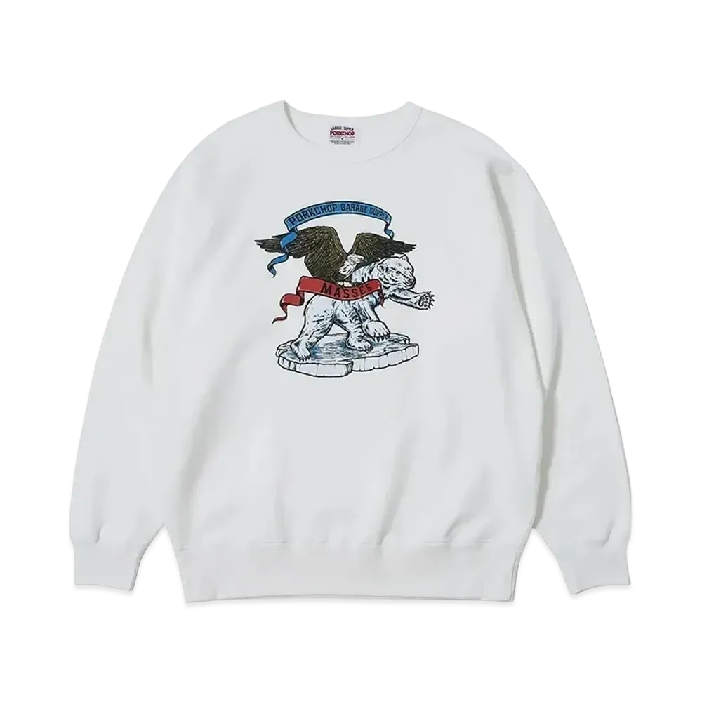 MASSES Sweat Crew Polarbear P "White" 1249019023