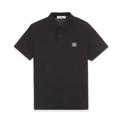 Stone Island 2SC17 Stretch Cotton Pique Polo Shirt - 23SS "Black"