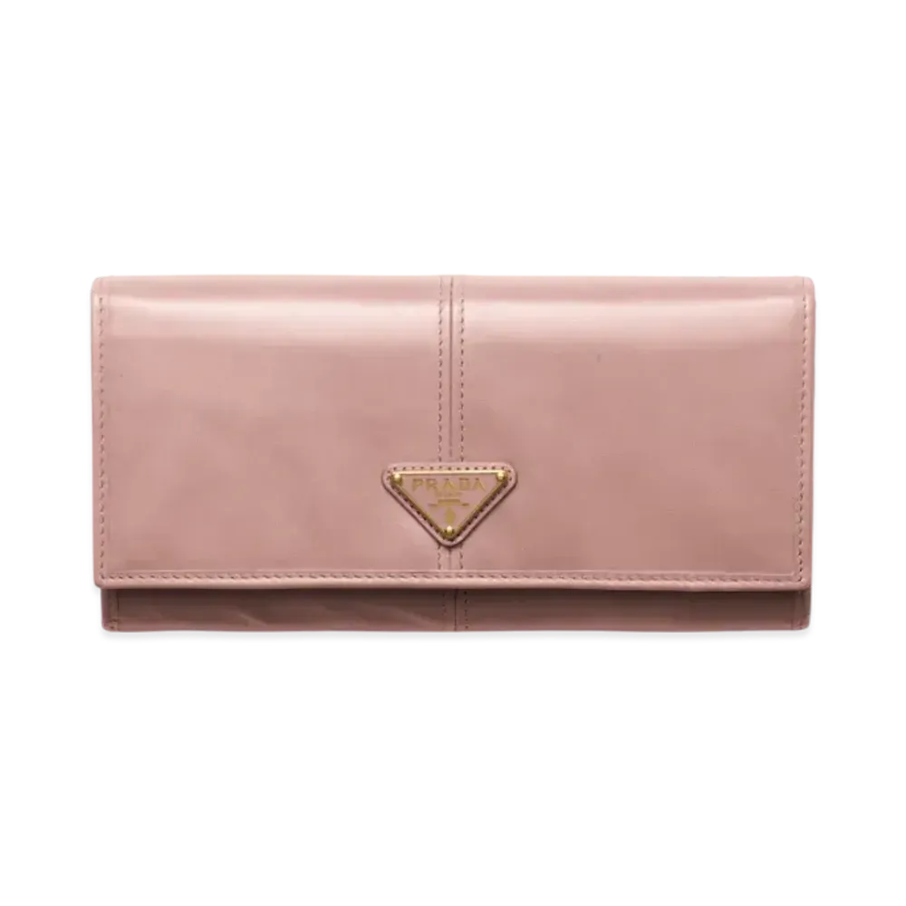 PRADA Large Leather Wallet "Pink"