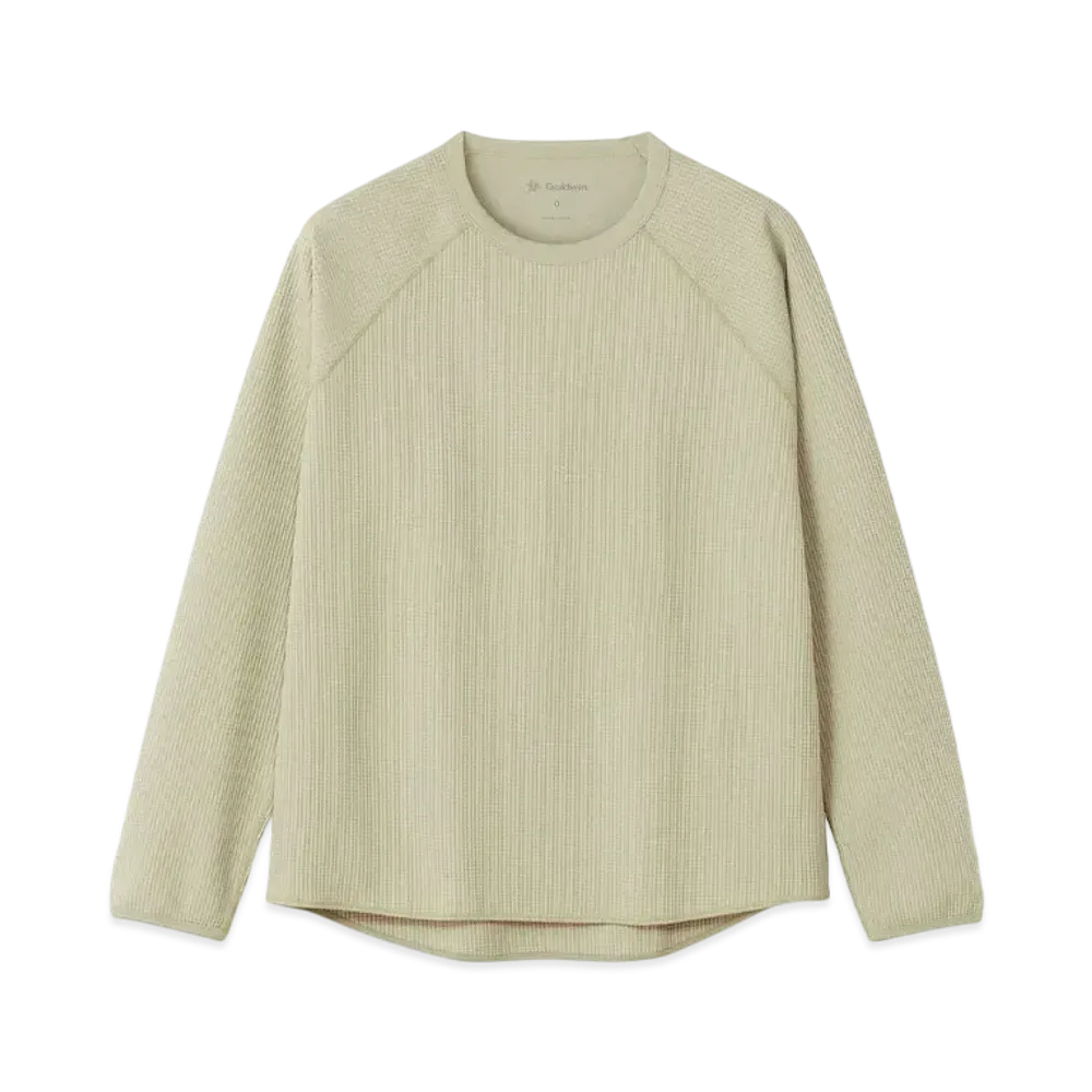 Goldwin Waffle Light Long Sleeve T-shirt (Unisex) "OarkBeige"