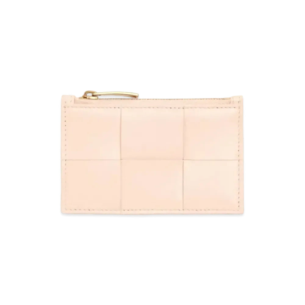 Bottega Veneta Zipped Card Case "Melon Washed"