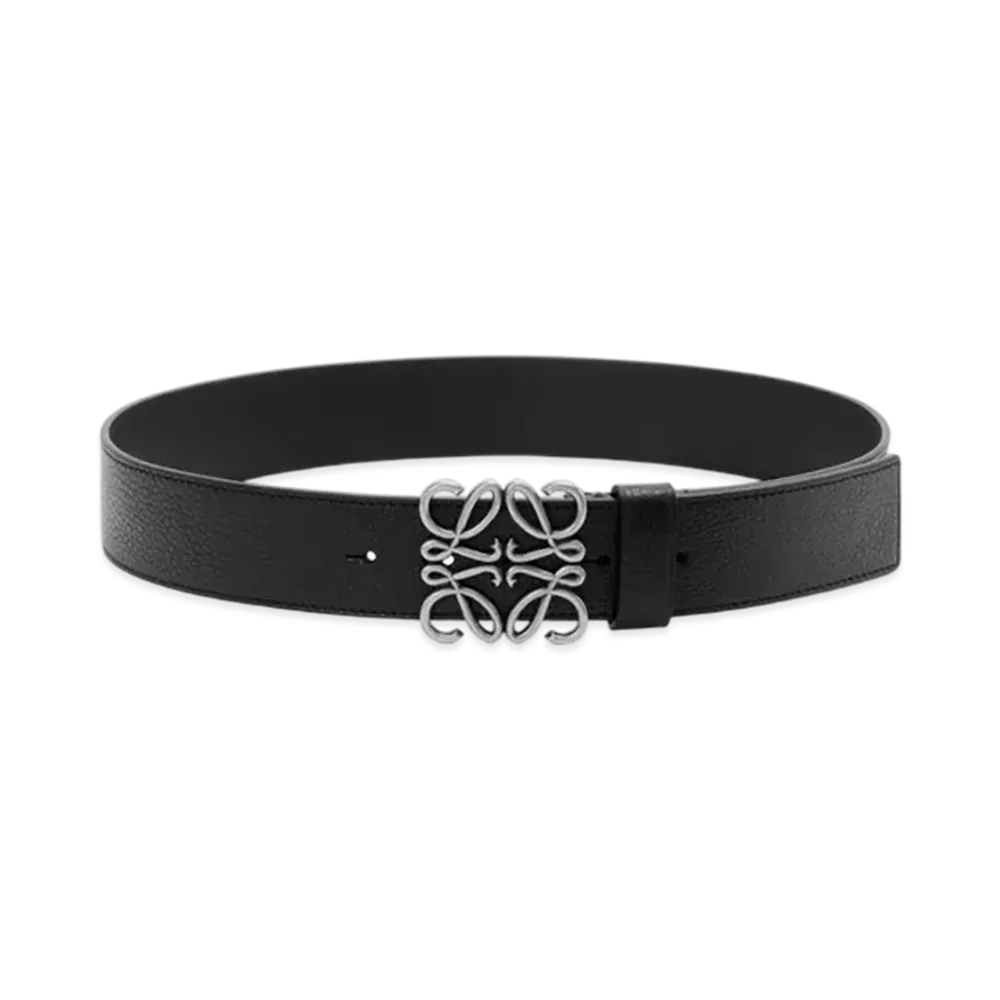 LOEWE Chunky Anagram Belt "Black/Vintage Palladium"