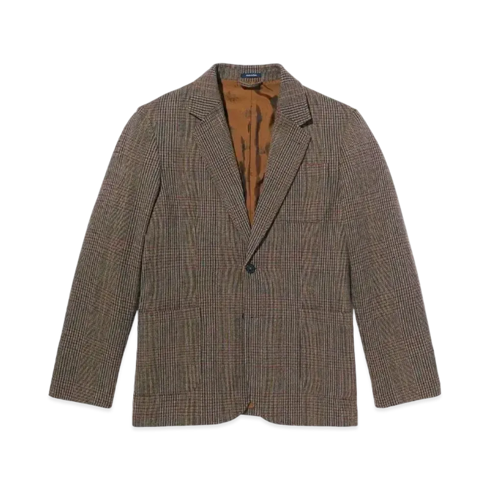 Noah Glen Plaid Sack Jacket "Tan/Brown"