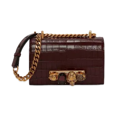 Alexander McQUEEN Mini Jeweled Satchel "Red"