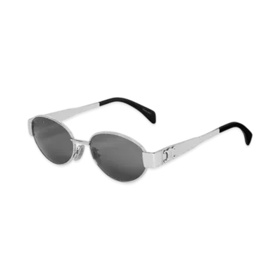 CELINE Triomphe Metal 01 Sunglasses in Metal "Silver/Smoke"