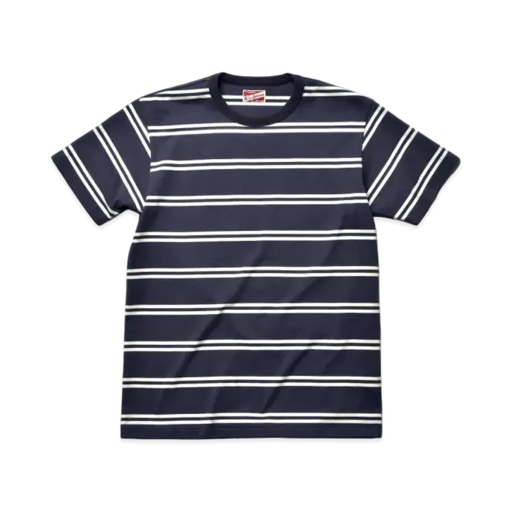 THE REAL McCOY'S Double Stripe Tee "Navy"