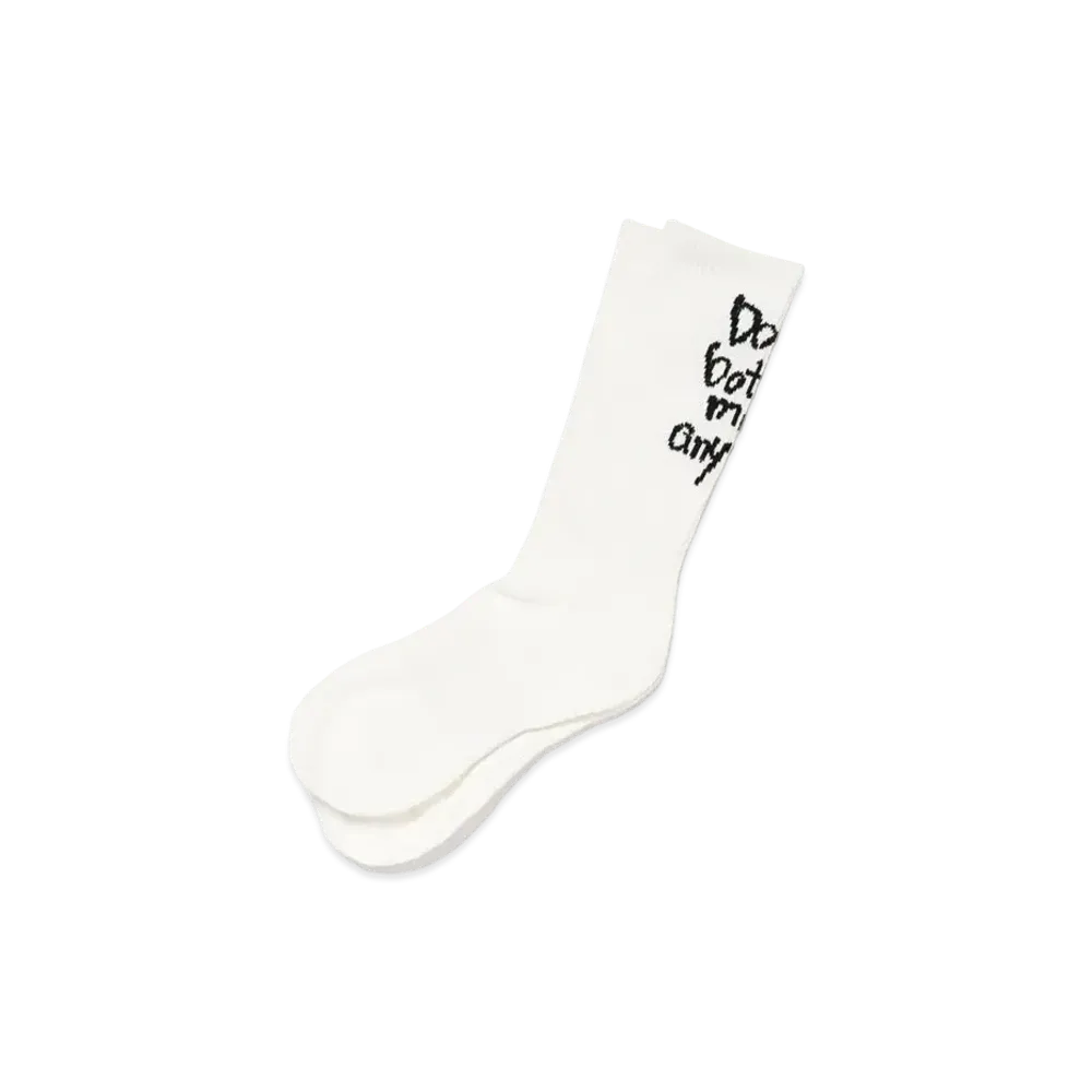 Wasted Youth Jacquard Logo Socks "White" / VERDY