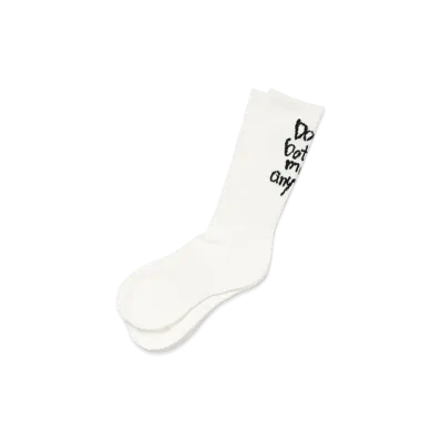 Wasted Youth Jacquard Logo Socks "White" / VERDY