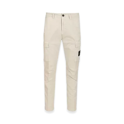 Stone Island Cargo Trousers In Broken Cotton Twill "Gray"