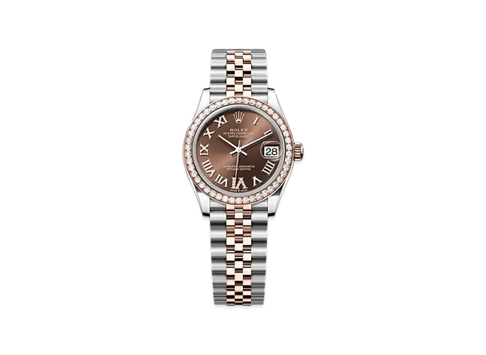 ROLEX Datejust 31mm Oystersteel & Everose Gold Diamond 278381RBR "Chocolate"