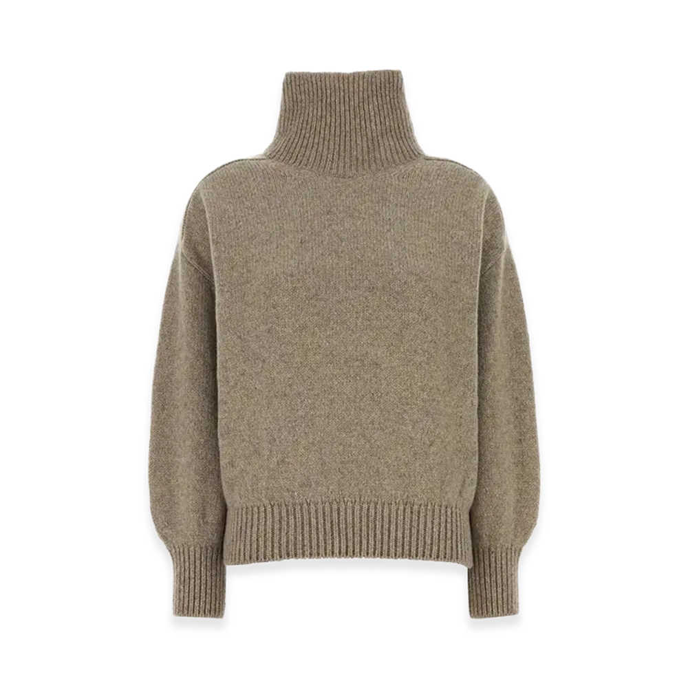KHAITE Women's Cashmere Willem Sweater "Dove Gray/Gray"