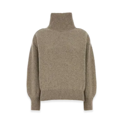KHAITE Women's Cashmere Willem Sweater "Dove Gray/Gray"