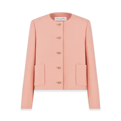 Dior Women's Wool and Silk Cropped Jacket "Pink"