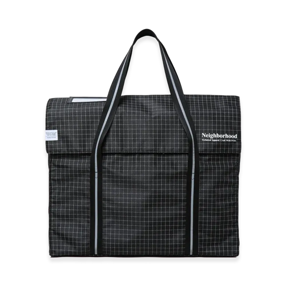 NEIGHBORHOOD Reflective Flap Tote Bag "Black"