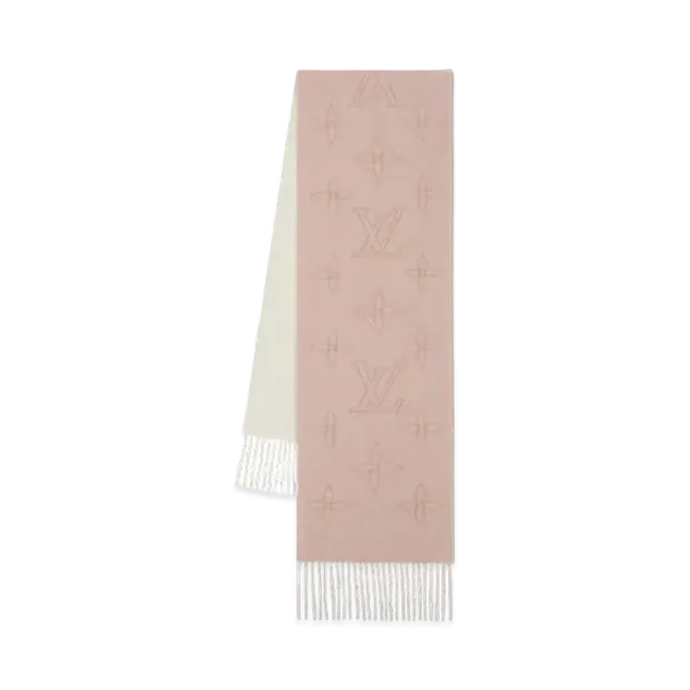 Louis Vuitton Flight Mode Mahina Scarf "Rose/Beige"