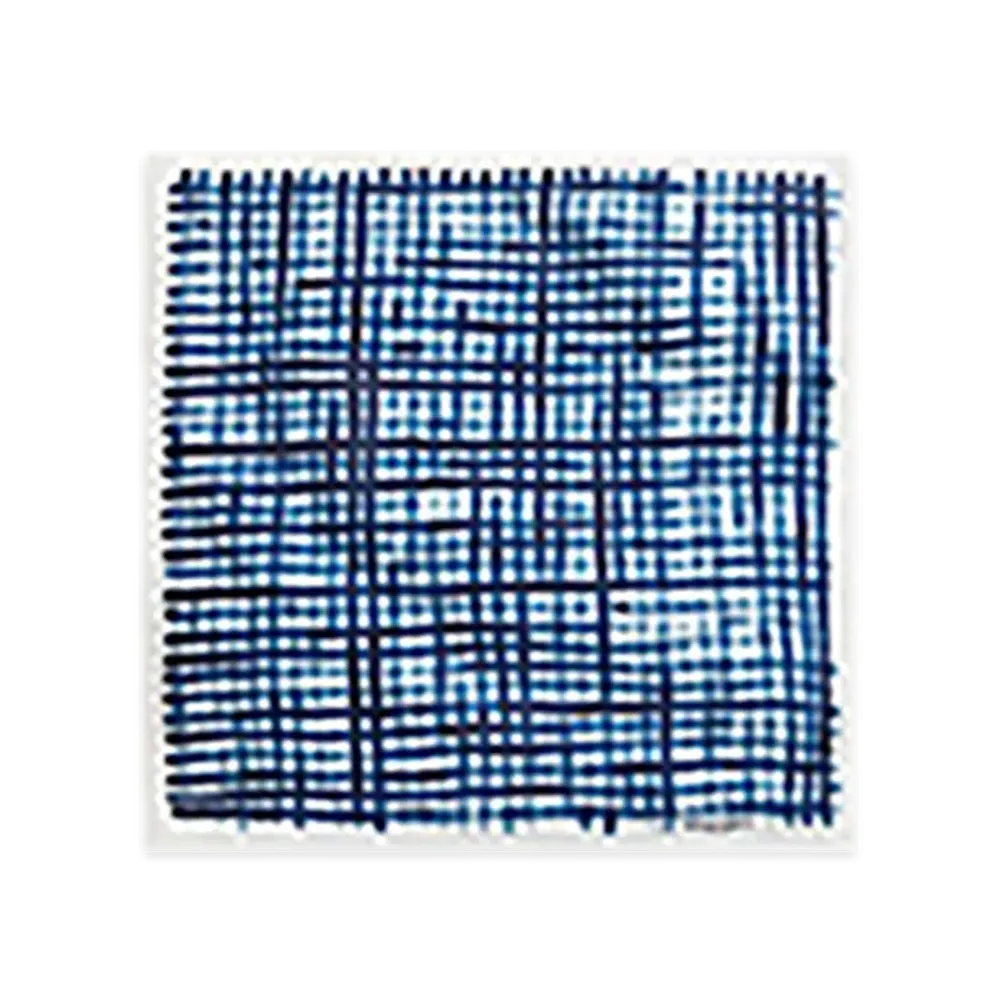 Bottega Veneta Printed Silk Check Foulard "Blue/White"
