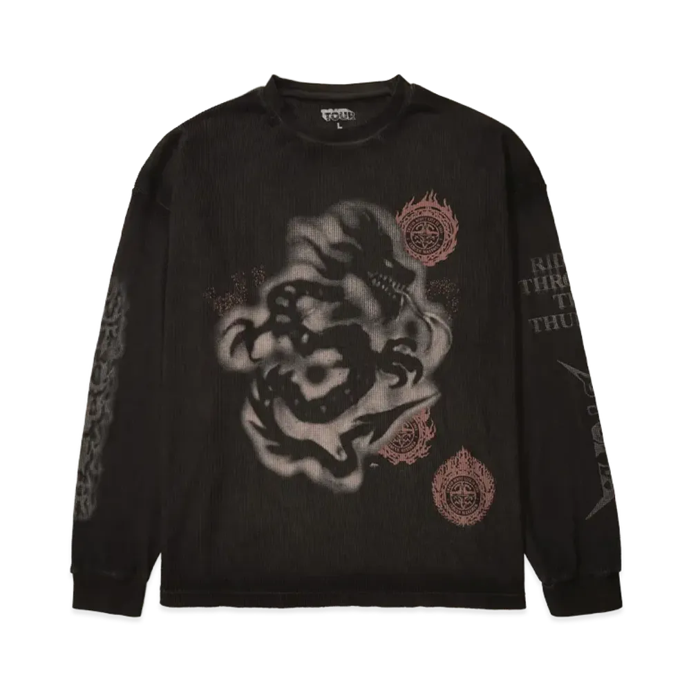 Travis Scott Cactus Jack Delresto Thermal Longsleeve "Black"