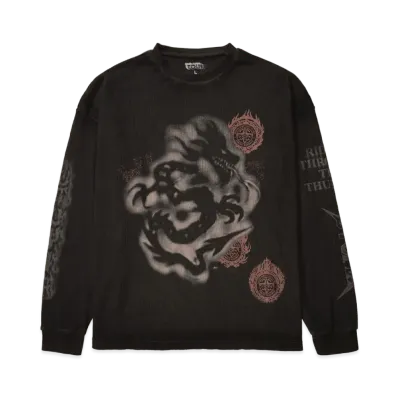 Travis Scott Cactus Jack Delresto Thermal Longsleeve "Black"
